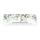 Eukalyptus-Rücksendeadressen-Aufkleber (Vorne)