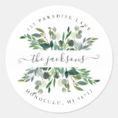 Eukalyptus Runder Aufkleber (Vorderseite)