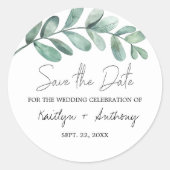 Eukalyptus Runder Aufkleber (Vorderseite)