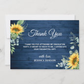 Eukalyptus Rustic 3 FOTO Abschluss T Dankeskarte (Rückseite)