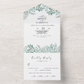 Eukalyptus Rustic All in One Wedding Einladungs-Su Einladung (Innen Boden)