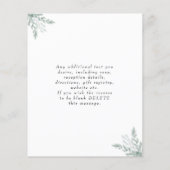 Eukalyptus Rustic Budget Chic Hochzeit Einladung Flyer (Hinten)