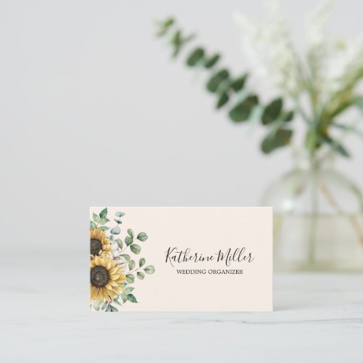 Eukalyptus Rustic Business Visitenkarte (Stehend Vorderseite)