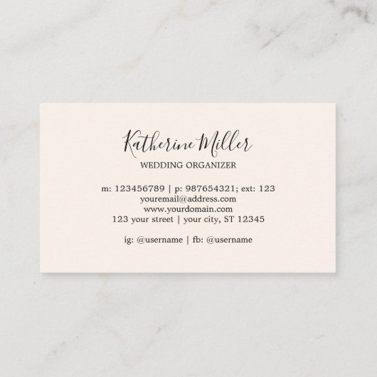 Eukalyptus Rustic Business Visitenkarte (Rückseite)