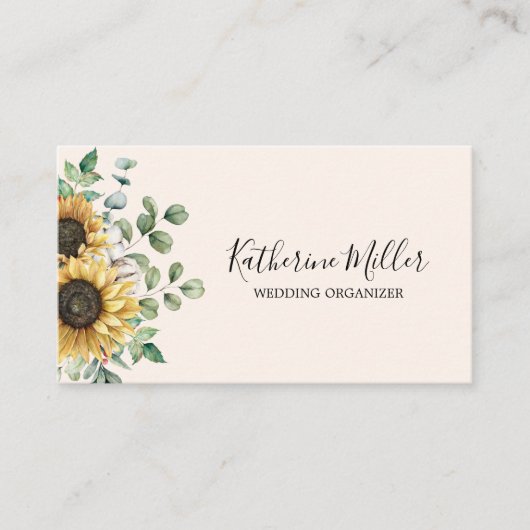 Eukalyptus Rustic Business Visitenkarte (Vorderseite)