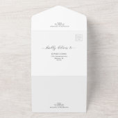 Eukalyptus Rustic Floral Wedding RSVP All In One Einladung (Außenbereich)