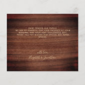 Eukalyptus Rustic Foto Wedding Vielen Dank (Rückseite)