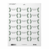 Eukalyptus Rustic Greenerity Adresse Adressaufkleber (Vorne)