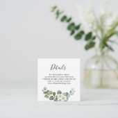 Eukalyptus Rustic Greenerity Wedding Begleitkarte (Stehend Vorderseite)