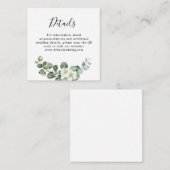 Eukalyptus Rustic Greenerity Wedding Begleitkarte (Vorne/Hinten)