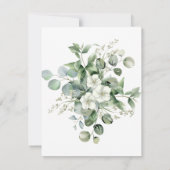 Eukalyptus Rustic Greenerity Wedding Dankeskarte (Rückseite)