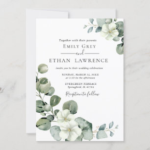Eukalyptus Rustic Greenerity Wedding Einladung