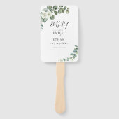 Eukalyptus Rustic Greenerity Wedding Fächer (Vorderseite)