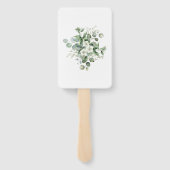 Eukalyptus Rustic Greenerity Wedding Fächer (Rückseite)