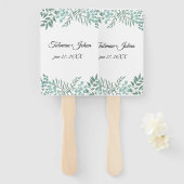 Eukalyptus Rustic Greenerity Wedding Fächer (Vorne und Hinten)