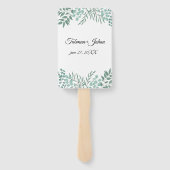 Eukalyptus Rustic Greenerity Wedding Fächer (Rückseite)