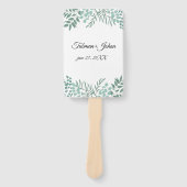 Eukalyptus Rustic Greenerity Wedding Fächer (Vorderseite)