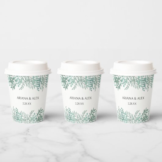 Eukalyptus Rustic Greenerity Wedding Paper Cup Pappbecher (Multi)