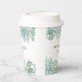 Eukalyptus Rustic Greenerity Wedding Paper Cup Pappbecher (Links)