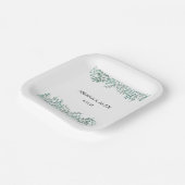 Eukalyptus Rustic Greenerity Wedding Paper Teller (Gewinkelt)