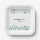 Eukalyptus Rustic Greenerity Wedding Paper Teller (Vorderseite)