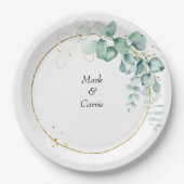 Eukalyptus Rustic Greenerity Wedding Pappteller (Vorderseite)