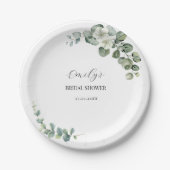 Eukalyptus Rustic Greenerity Wedding Pappteller (Vorderseite)