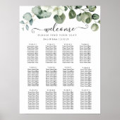 Eukalyptus Rustic Greenerity Wedding Poster (Vorne)