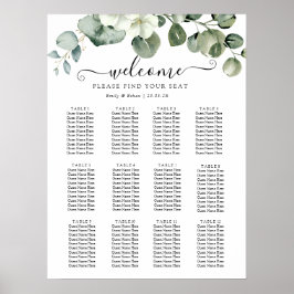 Eukalyptus Rustic Greenerity Wedding Poster