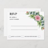 Eukalyptus Rustic Greenerity Wedding RSVP Card Einladungspostkarte (Vorne/Hinten)