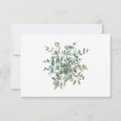 Eukalyptus Rustic Greenerity Wedding RSVP Karte (Rückseite)
