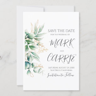 Eukalyptus Rustic Greenerity Wedding Save The Date