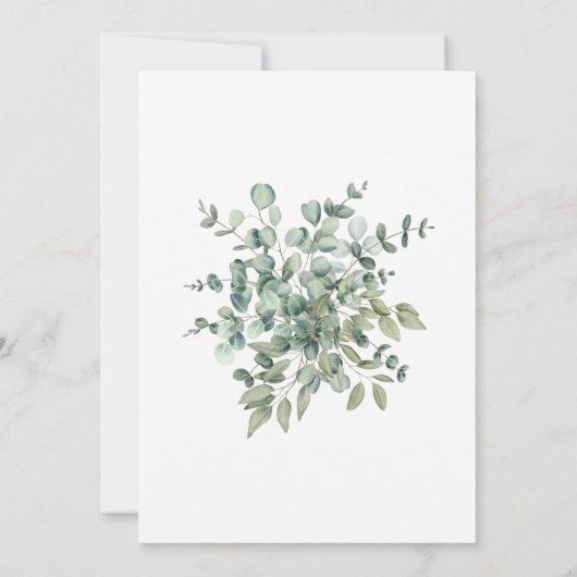 Eukalyptus Rustic Greenerity Wedding Save The Date (Rückseite)