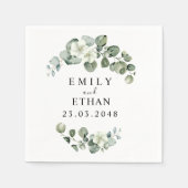 Eukalyptus Rustic Greenerity Wedding Serviette (Vorderseite)