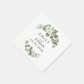 Eukalyptus Rustic Greenerity Wedding Serviette (Ecke)