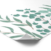 Eukalyptus Rustic Greenerity Wedding Sign Poster (Ecke)