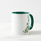 Eukalyptus Rustic Greenerity Wedding Tasse (VorderseiteRechts)