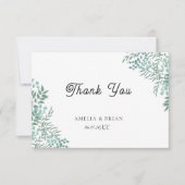 Eukalyptus Rustic Greenery Danke Karte (Vorderseite)