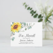 Eukalyptus Rustic Moving Announcement Postkarte (Stehend Vorderseite)