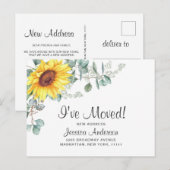 Eukalyptus Rustic Moving Announcement Postkarte (Vorne/Hinten)