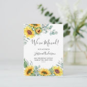 Eukalyptus Rustic Moving Announcement Postkarte (Stehend Vorderseite)