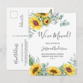 Eukalyptus Rustic Moving Announcement Postkarte (Vorne/Hinten)