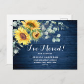 Eukalyptus Rustic Moving Announcement Postkarte (Vorne/Hinten)