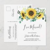 Eukalyptus Rustic Moving Announcement Postkarte (Vorne/Hinten)
