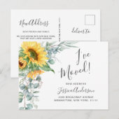 Eukalyptus Rustic Moving Announcement Postkarte (Vorne/Hinten)