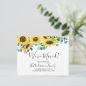 Eukalyptus Rustic Moving Announcement Postkarte (Stehend Vorderseite)