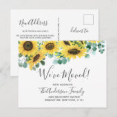 Eukalyptus Rustic Moving Announcement Postkarte (Vorne/Hinten)