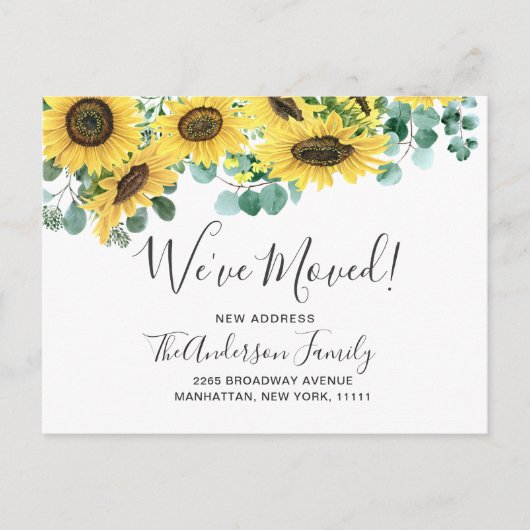 Eukalyptus Rustic Moving Announcement Postkarte (Vorderseite)