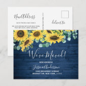 Eukalyptus Rustic Moving Announcement Postkarte (Vorne/Hinten)