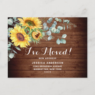 Eukalyptus Rustic Moving Announcement Postkarte